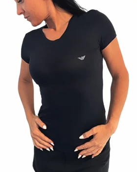Dámské triko Emporio Armani EW000409 AF10889 černé
