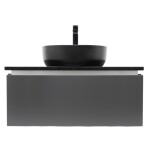 Koupelnová skříňka s umyvadlem a žulovou krycí deskou SAT Feel 80x30x46 cm antracit SATFEEL80ANTZB SATFEEL80ANTZB