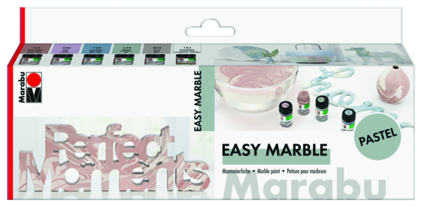 Marabu Easy Marble Pastel sada mramorovacích barev 6x15 m - pastelové