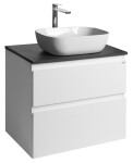 AQUALINE - ALTAIR skříňka s deskou 68 cm, bílá/antracit břidlice AI270-03