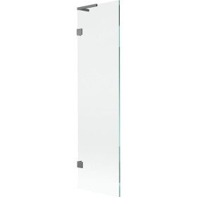 MEXEN/S - Lunar L vanová zástěna FIX 50 x 150, transparent, grafit metal 897L-050-000-95-00
