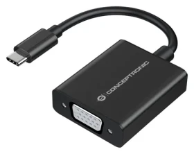 Conceptronic USB-C 3.2 na VGA černá / Adaptér / 1920 × 1080 px / 60 Hz / 0,10 m (ABBY05B)