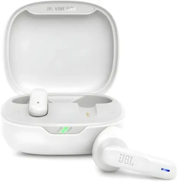 JBL Vibe Flex bílá / Bezdrátová sluchátka / Do uší / Dotykové ovládání / BT 5.2 (JBLVFLEXWHT)
