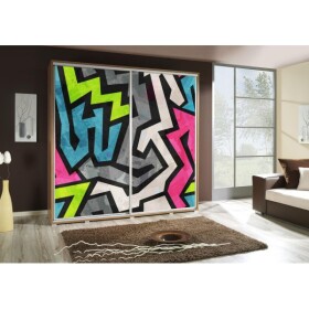 FRONTI Šatní skříň PENELOPA 205 Graffiti 6958
