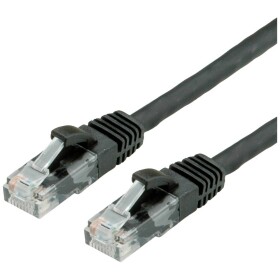 Value 21.99.1465 RJ45 síťové kabely, propojovací kabely CAT 6A U/UTP 5.00 m černá nestíněný 1 ks