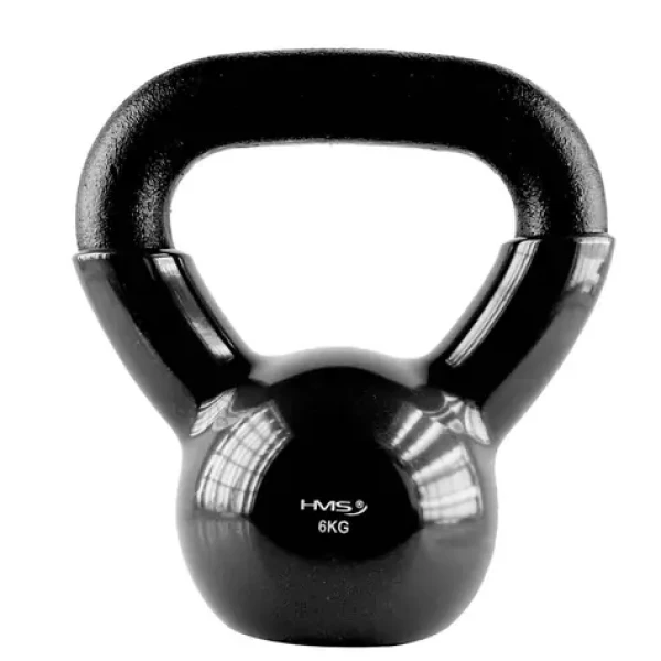 HMS KNV06 Kettlebell pokrytý vinylem 6 kg černý (5907695524154)