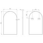 SAPHO - AROWANA zrcadlo v rámu 55x95cm, černá mat AWB5595