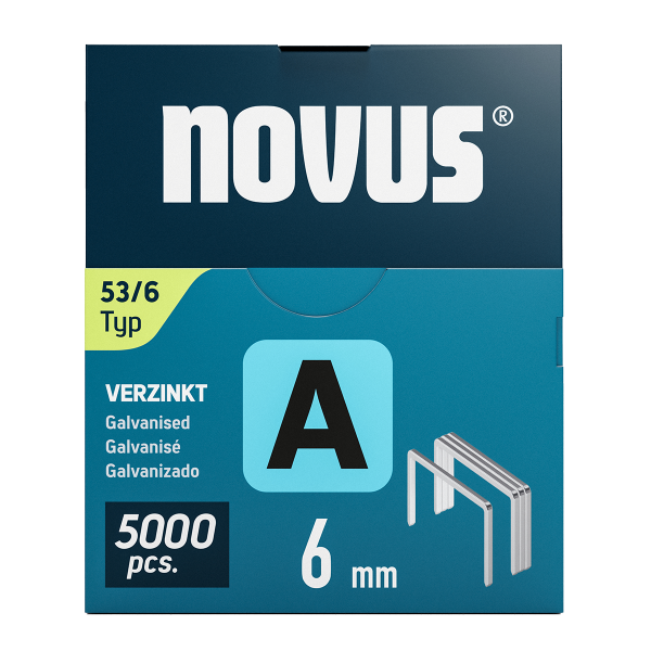 Novus tenké, drátové sponky typ A, 53 F/10 mm, 5000 ks