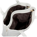 Stylová dámská koženková kabelka na rameno Susanne, bílá