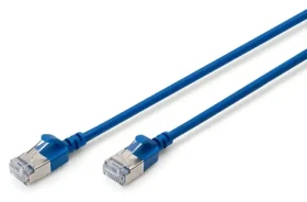 Digitus Cat6A Slim modrá / Síťový kabel / F/FTP / RJ-45 / 5 m / 10 Gbit/s (DK-1632-A-050S-B)
