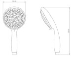 INVENA - Sprchová hlavice PALIA AS-57-001-D