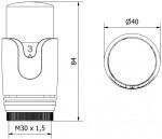 MEXEN Termostatická hlavice pro radiátor, černá W900-000-70