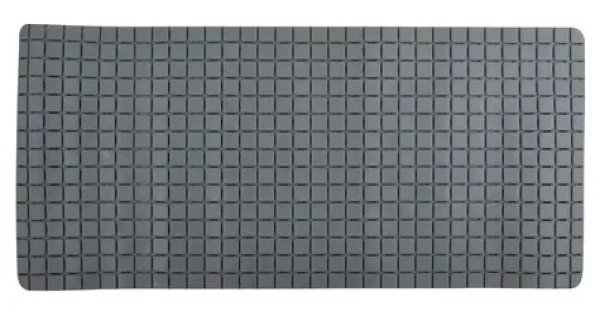 MSV protiskluzová podložka do vany QUADRO Premium šedá / SBS kaučuk / 36 x 76 cm