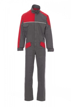 Kombinéza Payper PROMOTECH Barva: Šedá Ocelová/ Červená, Velikost: S (000961034013041S)
