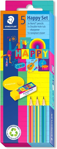 Staedtler Staedtler, 61 SC3 HA, Happy set, sada školních pomůcek, mix barev, 5 ks