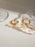 ELENYS Pearl Trio – pozlacené náušnice 18K žluté zlato