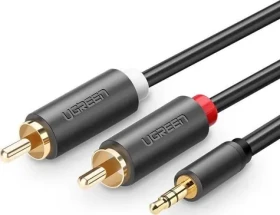 Ugreen UGR541BLK černá / Audio kabel / Jack 3.5 mm - 2x RCA (Cinch) / 3 m (UGR541BLK)