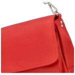 Stylová dámská kožená crossbody kabelka Keolla, červená