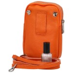 Luxusní dámské kožené MINI crossbody Lucho, oranžová