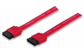 Manhattan SATA datový kabel SATA 7pin samec - samec / 50cm / červená (340700-MA)