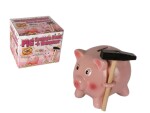 Ptakoviny.cz Pokladnička prasátko s kladívkem 15cm