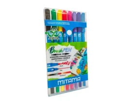 MITAMA Barevné fixy oboustranné štětcové (8ks) (MT629405)