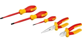Bosch 1600A02NG2 červená/žlutá / Sada nářadí VDE / 5 dílů / šroubováky, kleště / do 1000 V (1600A02NG2)