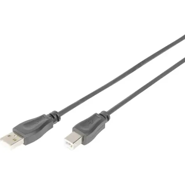 Digitus / USB kabel USB-A - USB-B / USB 2.0 / 0,5 m / černý (AK-300105-005-S)