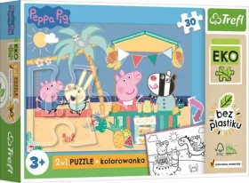 Trefl - Puzzle - Oboustranné puzzle Prasátko Peppa MAXI EKO