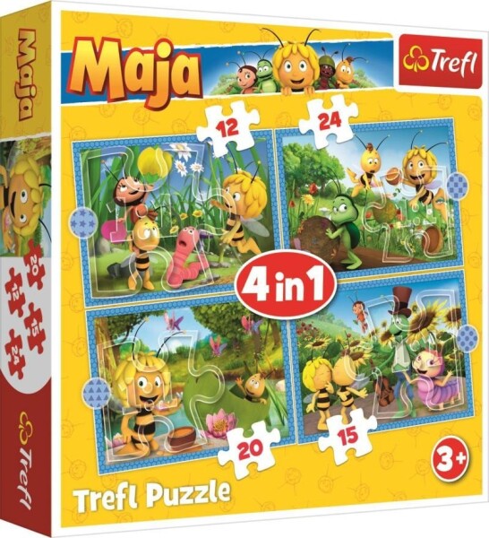 Puzzle Včelka Mája Dobrodružství 4v1