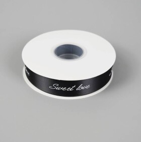 Cake Star Stuha Sweet Love černá (25 mm x 45 m)