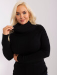 Černý dámský svetr plus size s viskózou Velikost: M/L