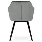 Jídelní židle, šedá, sametová látka, DCH-425 GREY4