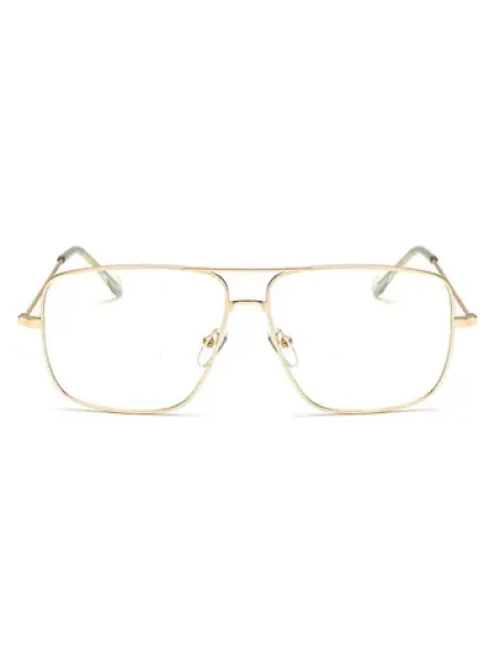 VeyRey Brýle s čirými skly hranaté Miles zlatá