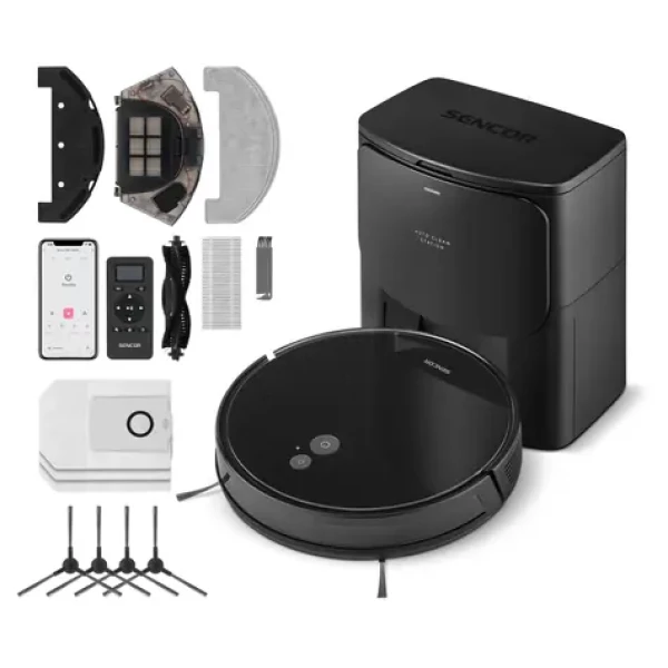 SENCOR SRV 6485BK černá / robotický vysavač / vysávání mopování / 30W / 60dB / 2600 mAh (8590669346028)
