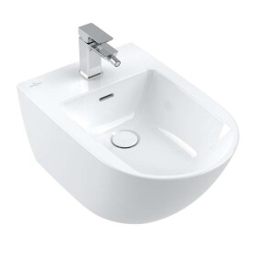 VILLEROY & BOCH - Subway 3.0 Závěsný bidet 560x375 mm, s přepadem, otvor pro baterii, CeramicPlus, alpská bílá 447000R1