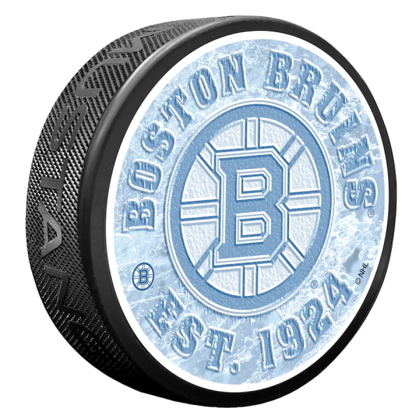Mustang Puk Boston Bruins NHL Frozen Logo Puck