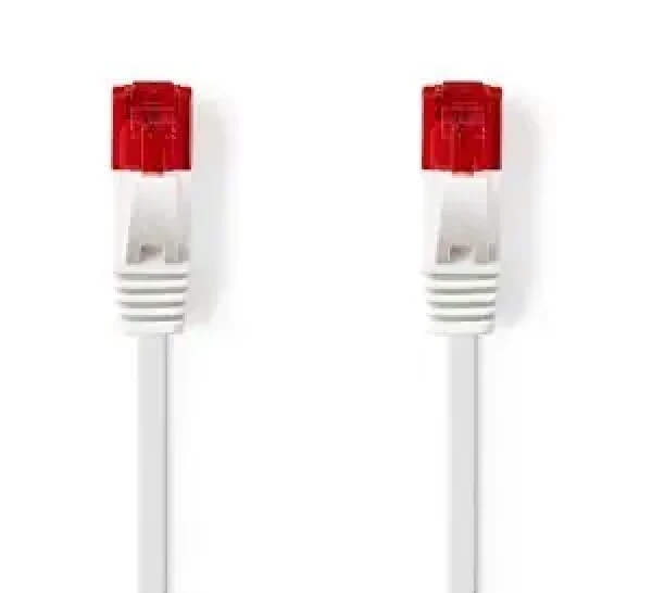 Nedis bílý / Plochý patch kabel / Cat6 U/UTP / 0,5 m / PVC / Snagless (CCGL85215WT05)