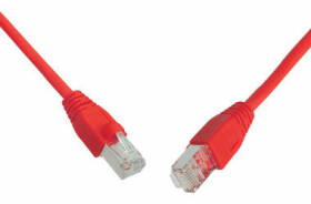 Solarix C5E-315RD-1MB patch CAT5E SFTP PVC, 1m, červený