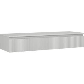 MEXEN/S - Rivel koupelnová skříňka pod umyvadlo 140 cm s deskou, 1 šuplík, reliéf , šedá mat 91A20-14023-1-BFC62
