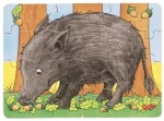 GOKI Dřevěné puzzle Lesní zvířátka: Divočák