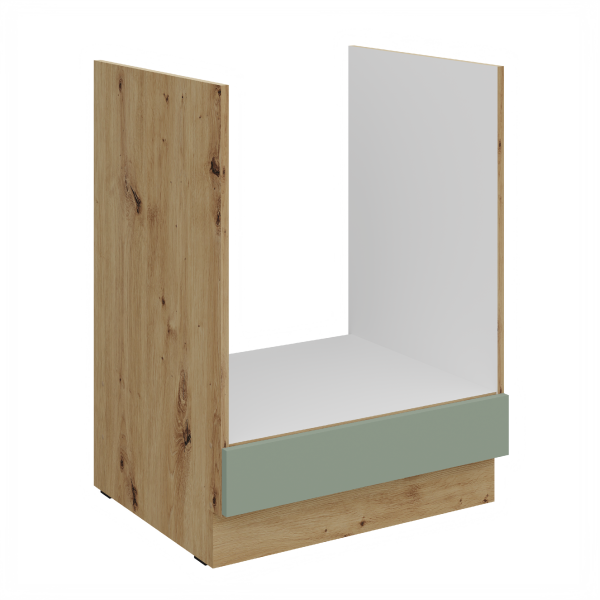 Spodní skříňka pro vestavnou troubu Aria 60 D GAZ BB Barva korpusu: Dub artisan, Barva dvířek: SA - Aquamarine AFM