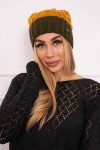 Fleecová čepice Paris K212 hořčicová+khaki UNI