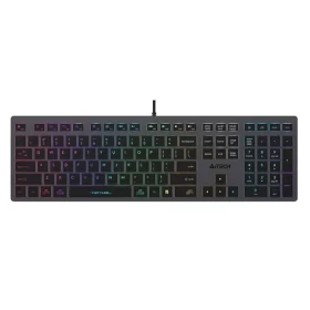 A4tech FX60 (Neonové podsvícení) šedá / Drátová klávesnice / membránová / USB-A / RGB / CZ layout (FX60-N-GY)