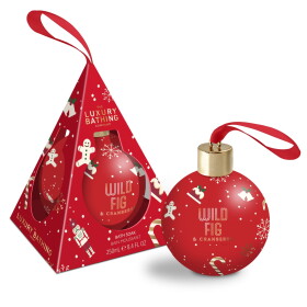 Grace Cole Pěna do koupele Wild Fig & Cranberry – Festive Soak, červená barva, plast