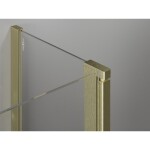 MEXEN/S - Mistsprchový kout pětiboký křídlový asymetrický 100 x 90, transparent, zlato kartáčovaná 8A8-100-090-55-00