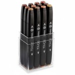 ShinHan TOUCH Twin Marker sada 12 ks přírodní hnědé odstíny