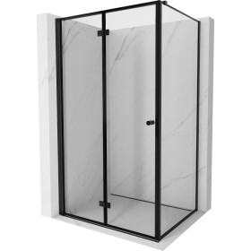 MEXEN/S - Mist-F sprchový kout skládací dveře levá 90 x 100, černá okraj, černá 8A6T-090-100-70-70-L