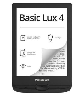 PocketBook 618 Basic Lux 4 černá / 6" / 1024x758 / 8GB / E-Ink / 1300mAh / Micro-USB / Wi-Fi (PB618-P-WW)
