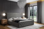 FRONTI Postel MODEL 01 200x200 šedá - MAGIC VELVET 2217